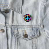 Peace Sign in Gumballs Ronde Button 3,2 Cm (In situ)