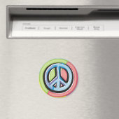 Peace Sign in Pastel Colors Magneet (Insitu (Vaatwasser))