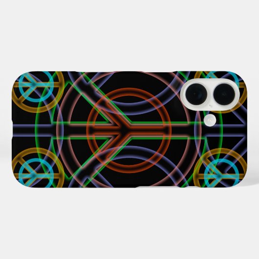 Peace Sign iPhone Case (Achterkant (horizontaal))