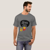 Peace Sign Jive Turkey Face Funny Thanksgiving Shi T-shirt (Voorkant volledig)