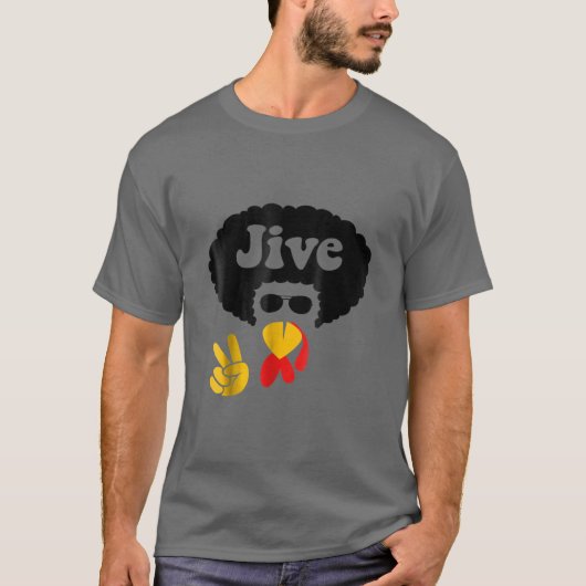 Peace Sign Jive Turkey Face Funny Thanksgiving Shi T-shirt (Voorkant)