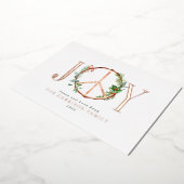 Peace Sign Joy Love Rustige Kerstmis Folie Uitnodiging (Gedraaid)