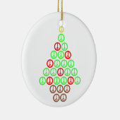 Peace Sign-kerstboom Keramisch Ornament (Rechts)