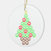Peace Sign-kerstboom Keramisch Ornament (Links)