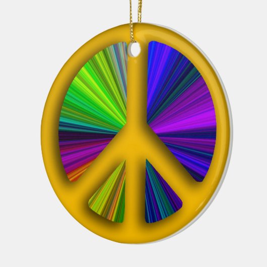 Peace Sign-kerstmis Keramisch Ornament (Links)