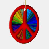 Peace Sign-kerstmis Keramisch Ornament (Rechts)