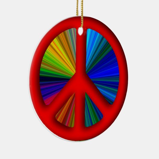 Peace Sign-kerstmis Keramisch Ornament (Rechts)