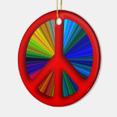 Peace Sign-kerstmis Keramisch Ornament (Links)