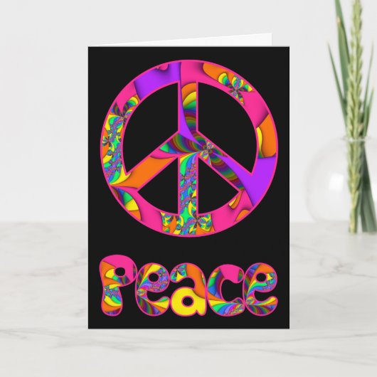 Peace Sign-kleur voor mij, helder Wenskaart Kaart (Voorkant)