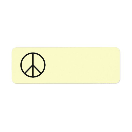 Peace Sign-label - Achtergrondkleur aanpassen Etiket (Voorkant)