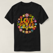 PEACE SIGN LOVE 1960s Tie Dye Groovy Hippie T-shirt (Design voorkant)