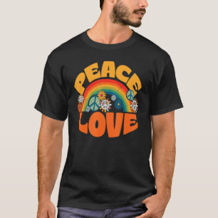 PEACE SIGN LOVE 1960s Tie Dye Groovy Hippie T-shirt