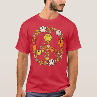 Peace Sign Love 60s 70 Hippie Groovy Vibes Hwe T-shirt