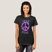 PEACE SIGN LOVE 60s 70s Stropdas Die Costume T-shirt (Voorkant volledig)