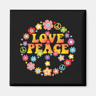 PEACE SIGN LOVE 60s 70s Stropdas Die Hippie Costum Magneet