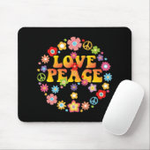 PEACE SIGN LOVE 60s 70s Stropdas Die Hippie Costum Muismat (Met muis)