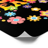 PEACE SIGN LOVE 60s 70s Stropdas Die Hippie Costum Poster (Hoek)
