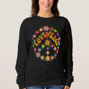 Peace Sign Love 60s 70s Stropdas Die Hippie Kostuu Trui