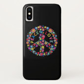 PEACE SIGN LOVE 60s 70s Tie Dye Hippie Case-Mate iPhone Case (Achterkant)