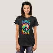 Peace Sign Love 60S 70S Tie Dye Hippie Costume 2 T-shirt (Voorkant volledig)