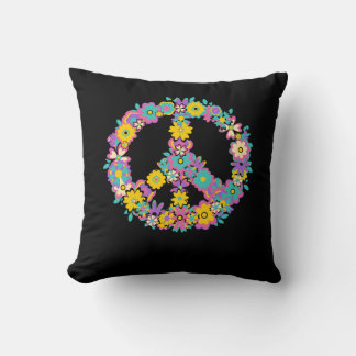 Peace Sign Love 60s 70s Tie Dye Hippie Costume Flo Kussen