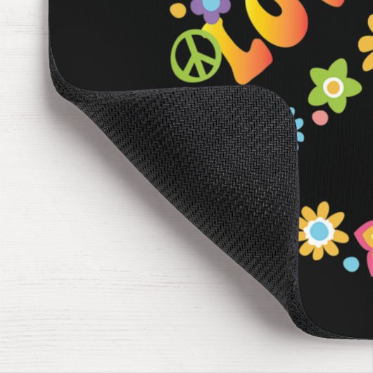 PEACE SIGN LOVE 60s 70s Tie Dye Hippie Costume Muismat (Hoek)