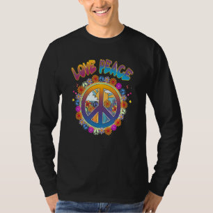 Peace Sign Love 60s 70s Tie Dye Hippie Costume T-shirt