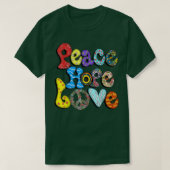 PEACE SIGN LOVE 60s 70s Tie Dye Hippie Halloween C T-shirt (Design voorkant)