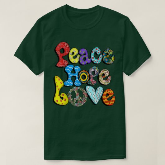 PEACE SIGN LOVE 60s 70s Tie Dye Hippie Halloween C T-shirt (Design voorkant)