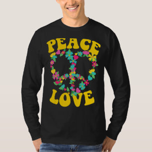Peace Sign Love 60s 70s Tie Dye Hippie Halloween C T-shirt