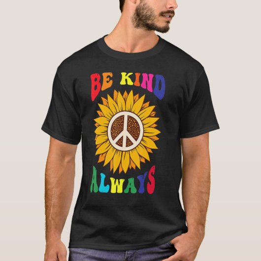 Peace Sign Love 60s 70s Tie Dye Hippie Halloween C T-shirt (Voorkant)