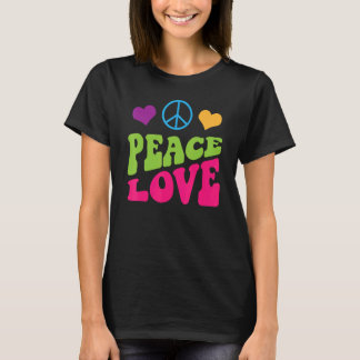 Peace Sign Love 60s 70s Tie Dye Hippie Halloween C T-shirt