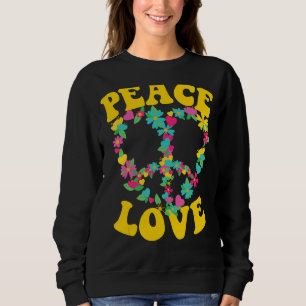 Peace Sign Love 60s 70s Tie Dye Hippie Halloween C Trui