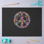 PEACE SIGN LOVE 60s 70s Tie Dye Hippie Tissuepapier (Craft)