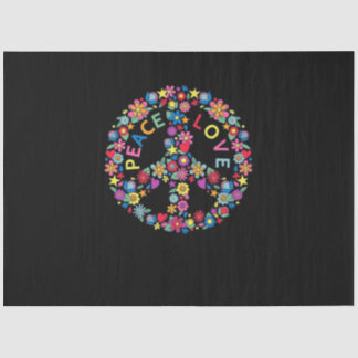 PEACE SIGN LOVE 60s 70s Tie Dye Hippie Tissuepapier