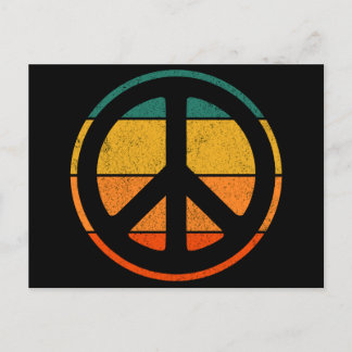 Peace Sign Love 60s 70s Tye Die Hippie Costume Pos Briefkaart