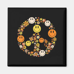 PEACE SIGN LOVE Hippie Groovy Vibes Halloween C Magneet