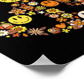 PEACE SIGN LOVE Hippie Groovy Vibes Halloween C Poster (Hoek)