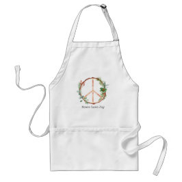 Peace Sign Love Joy Kerstmis Standaard Schort