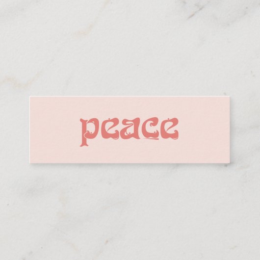 Peace Sign Mini profielkaart Mini Visitekaartje (Achterkant)