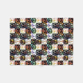 Peace Sign Mosaic Small Fleece Deken (Voorkant (Horizontaal))