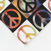 Peace Sign Mosaic Small Fleece Deken (Hoek)