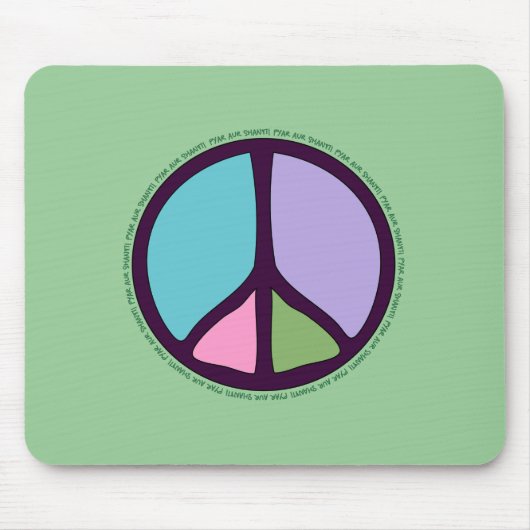Peace Sign Mousepad Muismat (Voorkant)