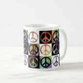 Peace Sign-mozaïek Koffiemok (Voorkant rechts)