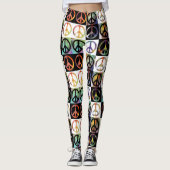 Peace Sign-mozaïek Leggings (Voorkant)
