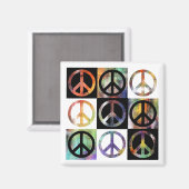 Peace Sign-mozaïek Magneet (Voorkant / Achterkant)