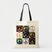 Peace Sign-mozaïek Tote Bag (Voorkant)