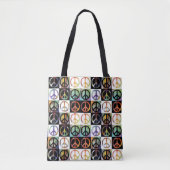 Peace Sign-mozaïek Tote Bag (Voorkant)