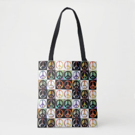 Peace Sign-mozaïek Tote Bag