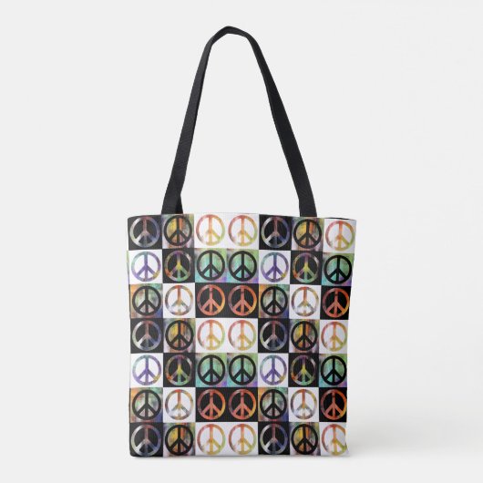 Peace Sign-mozaïek Tote Bag (Achterkant)
